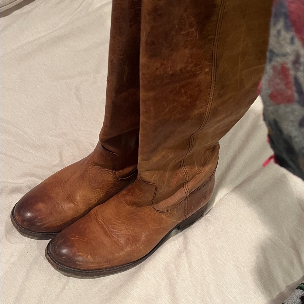 Frye Brown Heeled Boots
